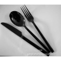 Hot Selling Stainless Steel Flatware Spoon Fork Black Plated Cutlery Set